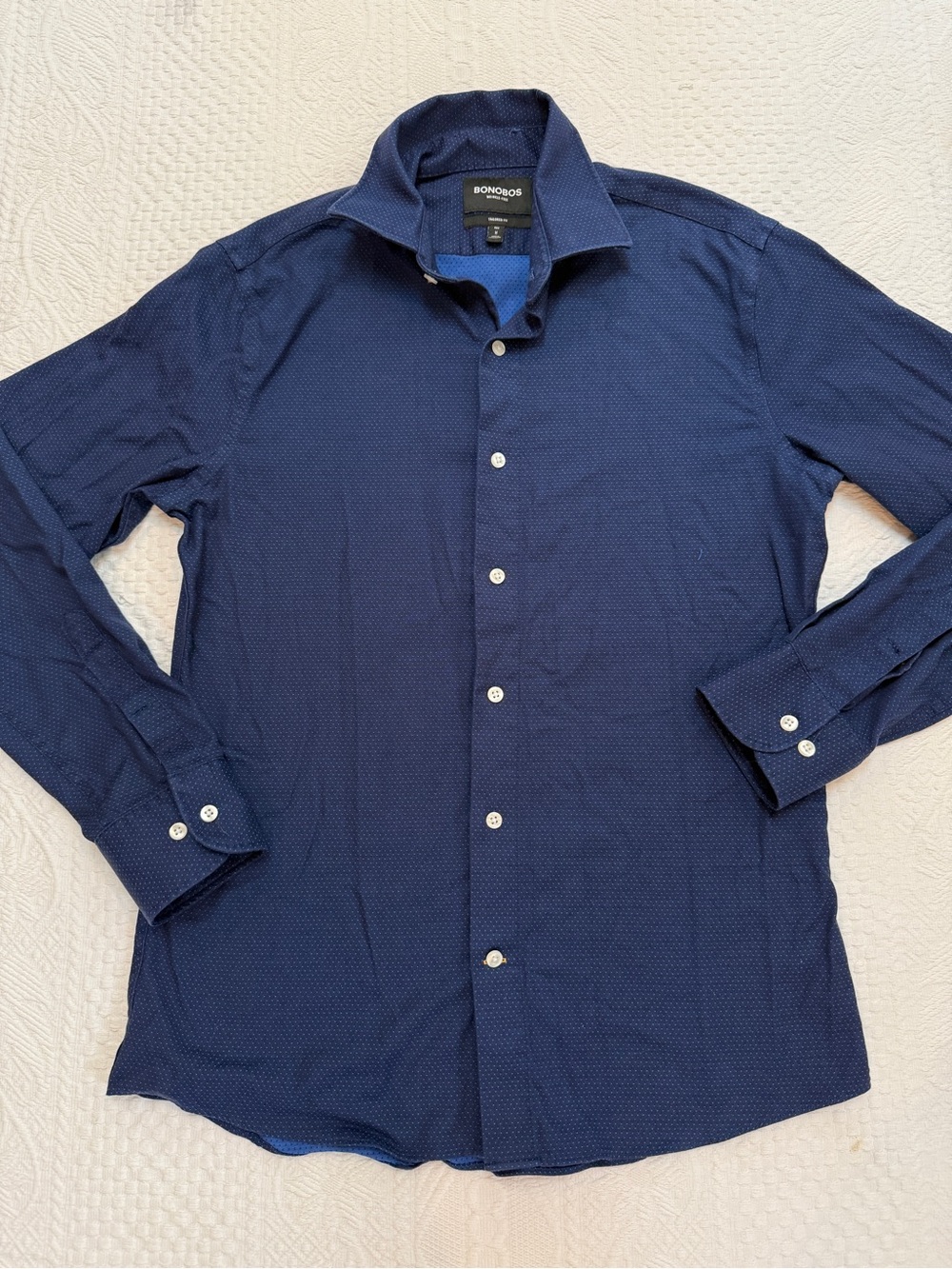 Bonobos Button Down Shirt Collared Long Sleeve Men’s Medium Regular Blue